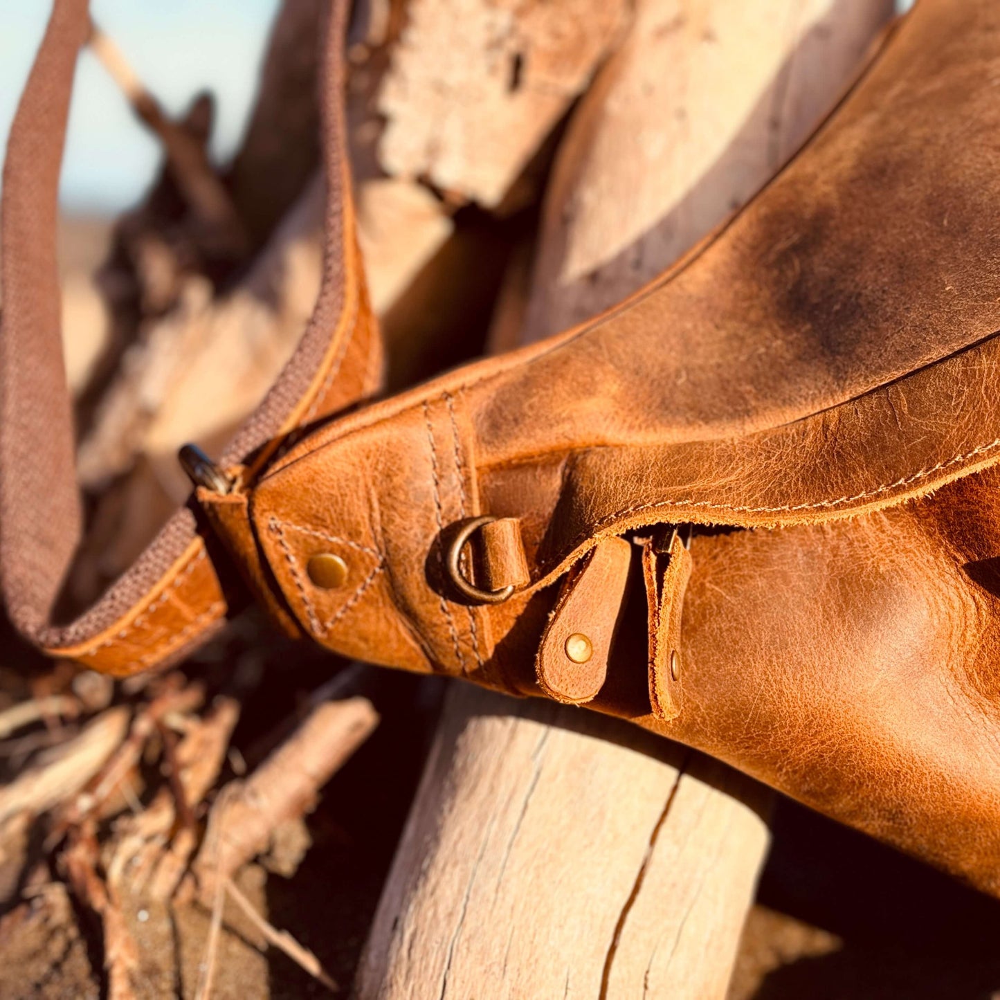 leather crossbody bag chest bag gaucha designs gift for him