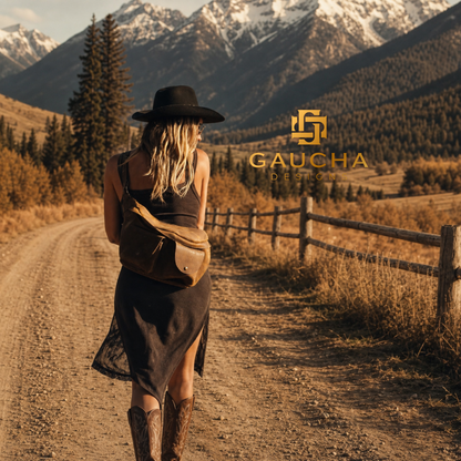 Leather Cross chest bags, leather travel bag for women and men
