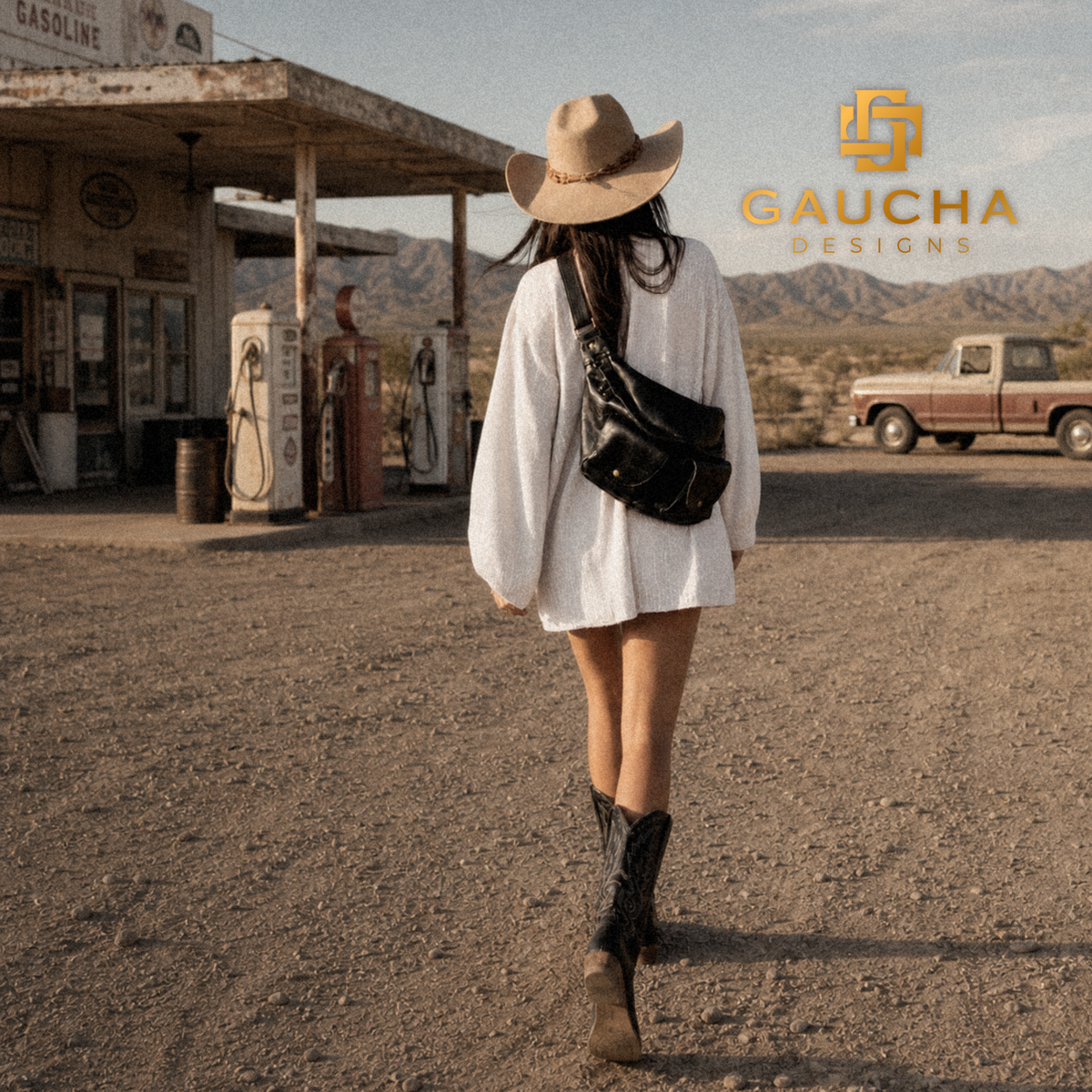 Bolso bandolera de piel Gaucho