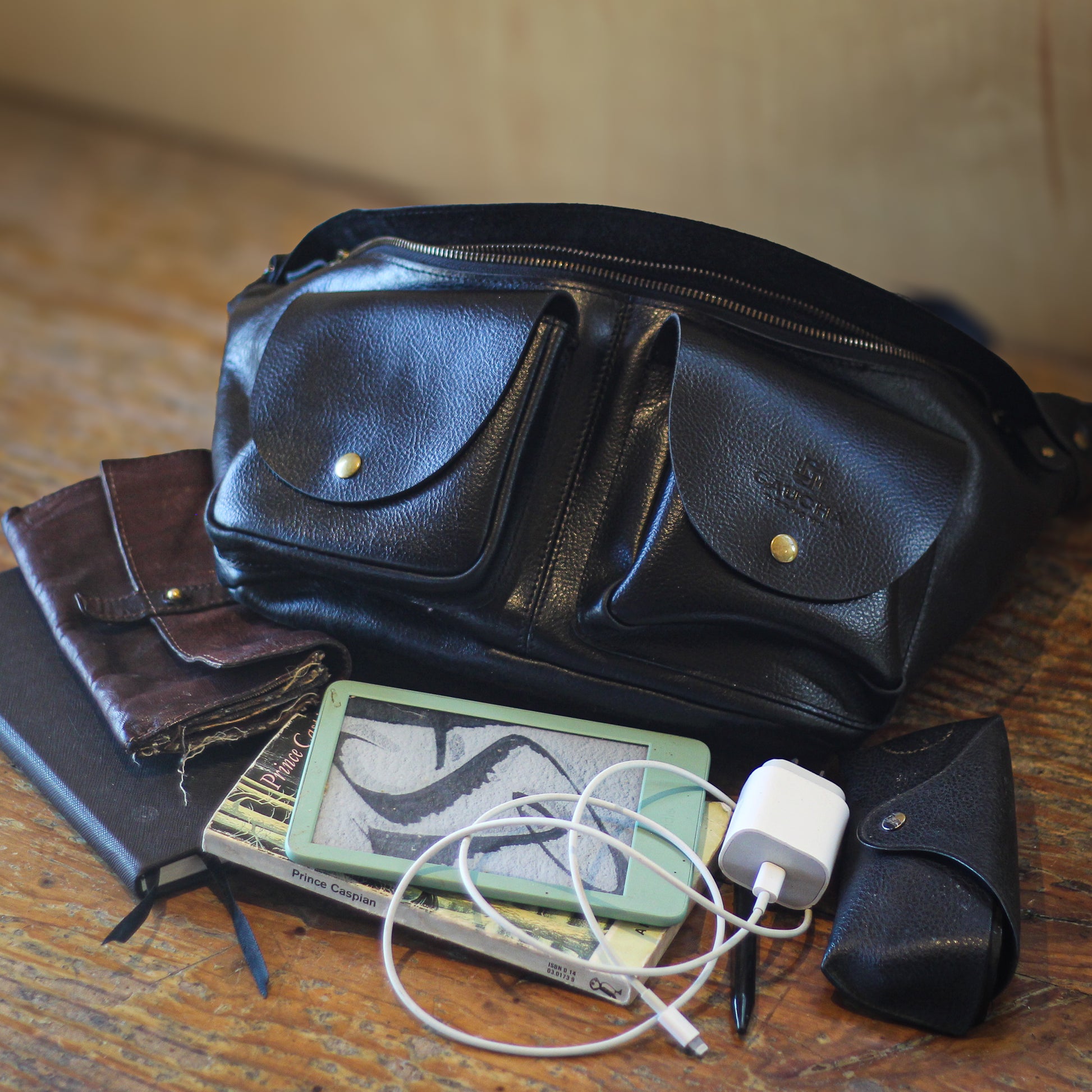 leather cross body bag for men