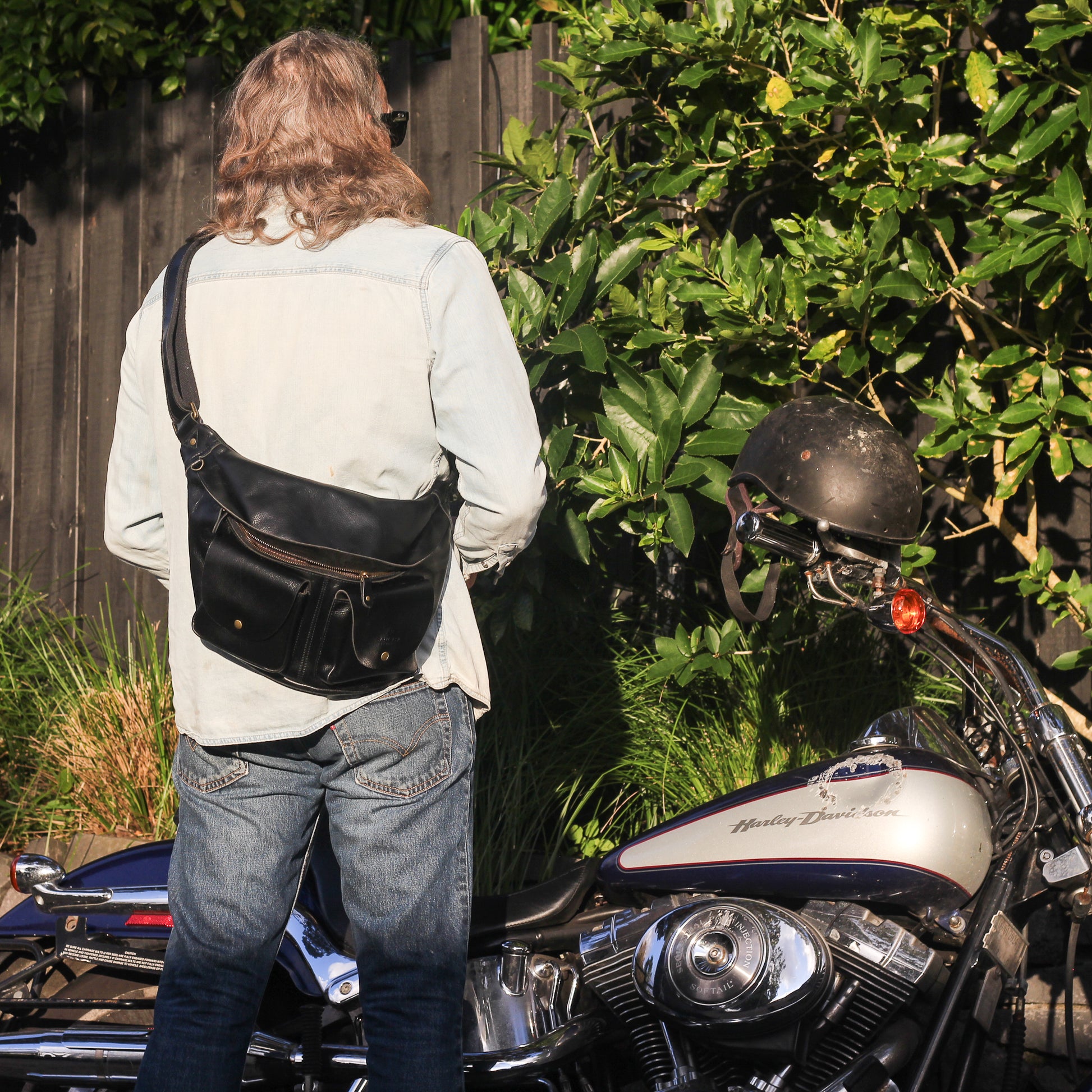 leather crossbody bag for men