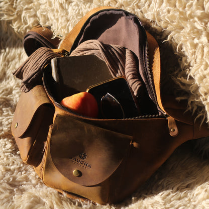 leather crossbody bag for women and men
