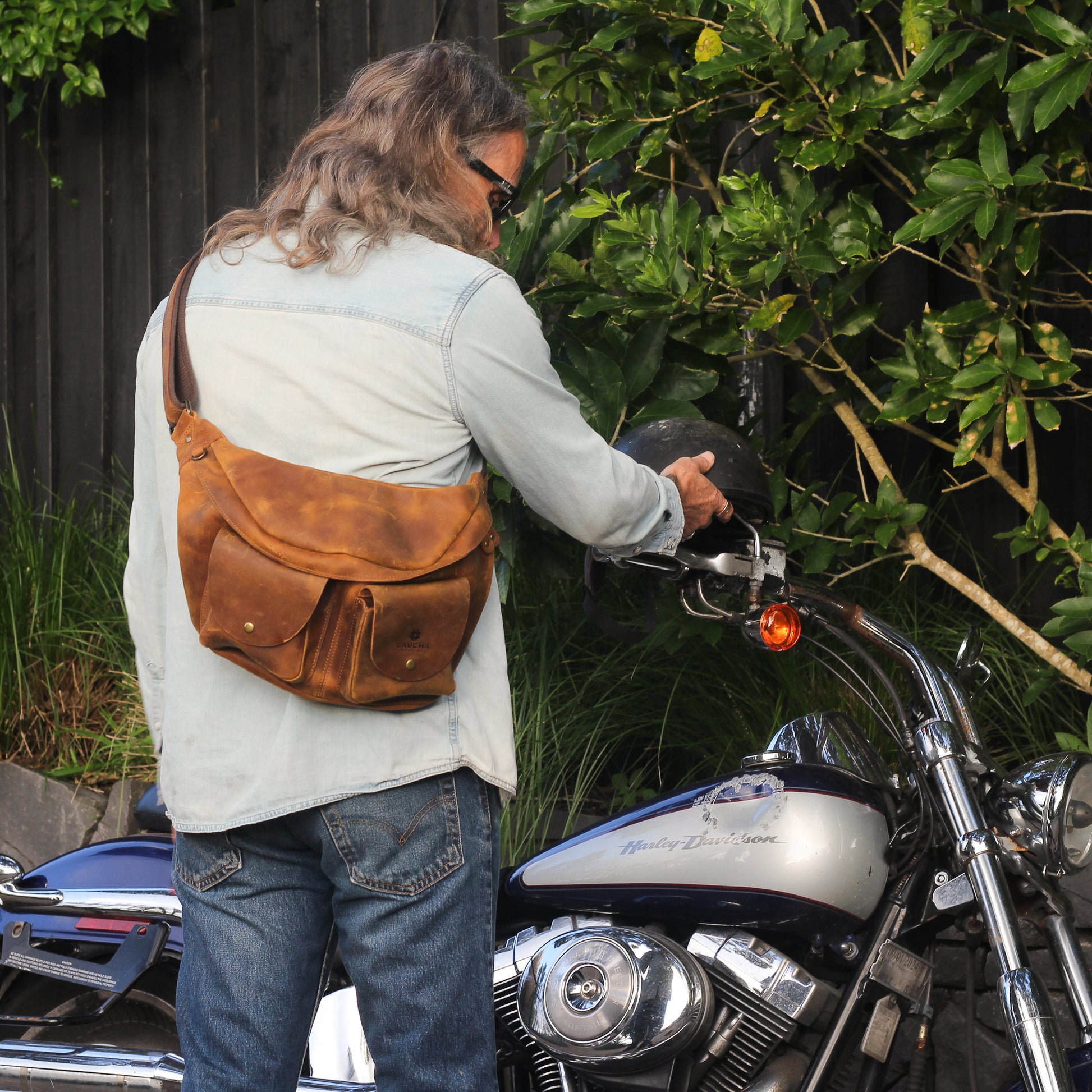 leather chest bag for women and men GAUCHA DESIGNS