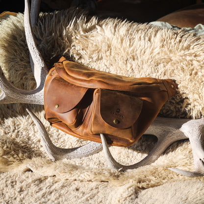 leather chest bag for women and men