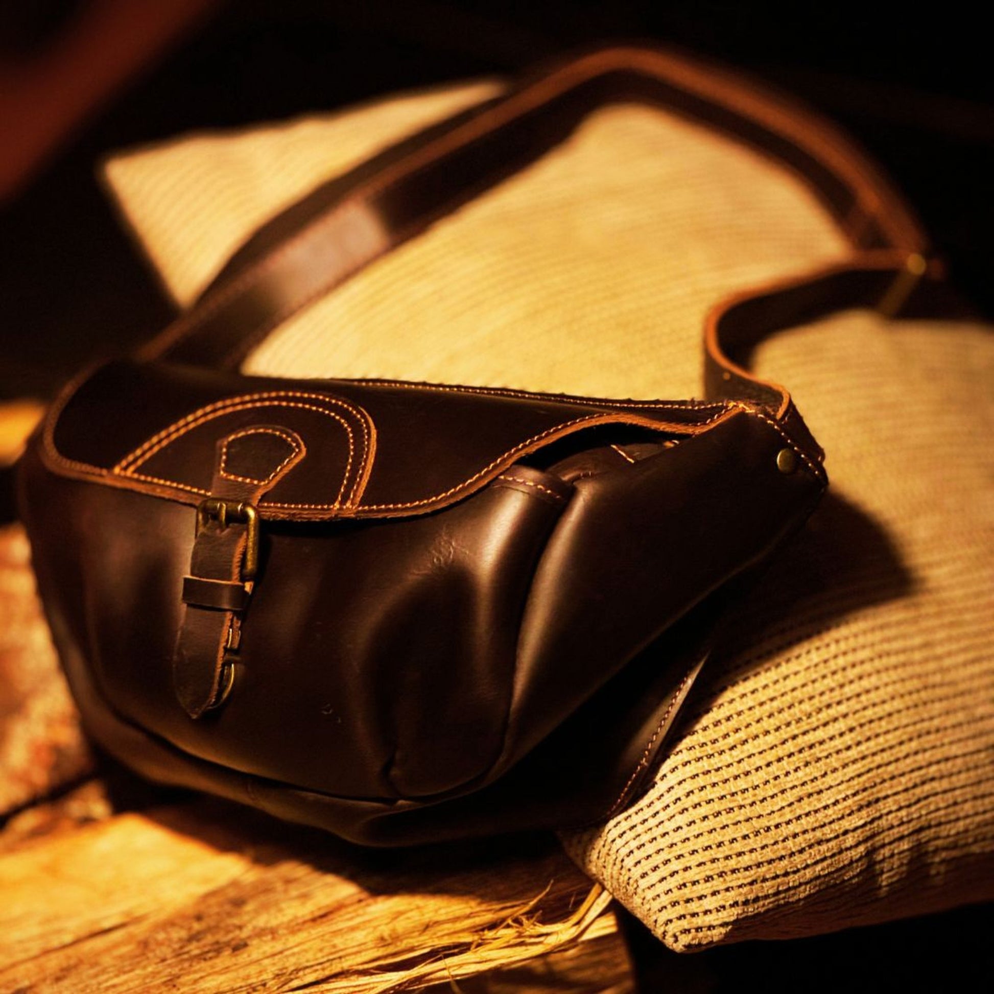 leather chest bag for men and women gaucha designs